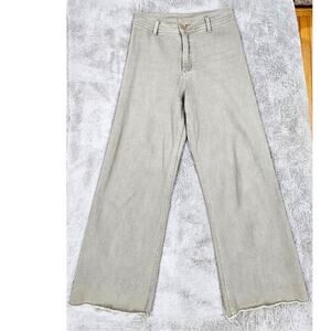 Miou Muse Pants Jeans, Straight, Wide Leg, Mid Rise, Cropped MMP623, New, Sz S